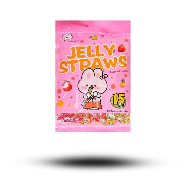 SweetMellow Jelly Straws Assorted Flavours 300g