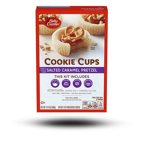Betty Crocker Cookie Cups Salted Caramel Pretzel Backmischung 408g