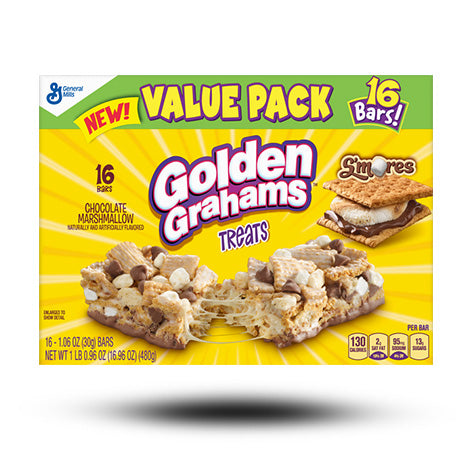 Golden Grahams Smores Treats Cereal Bar Box 480g